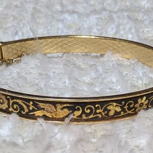Unk Gold and Black Ornate Bracelet